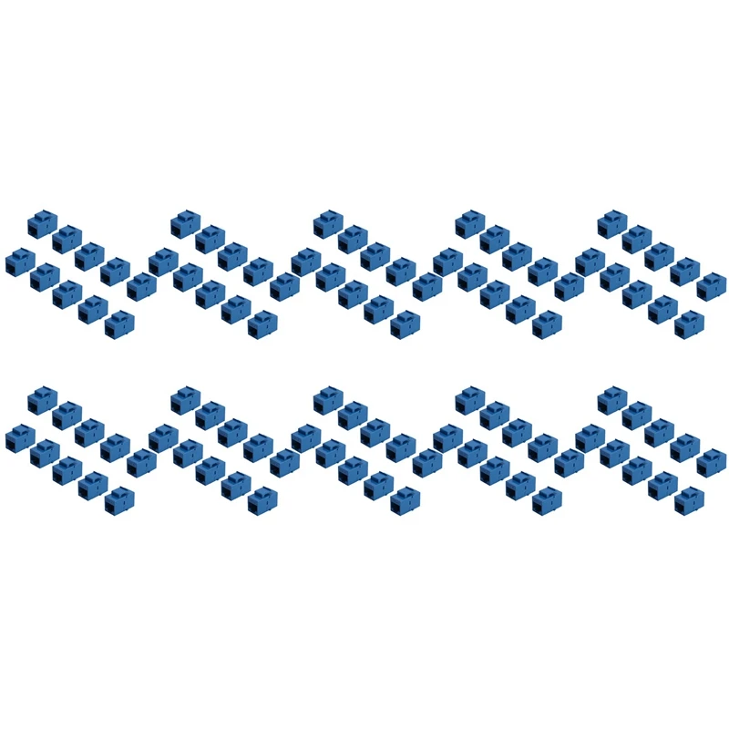 

100Pcs RJ45 Connector Keystone Jack Cat6 Extension Coupler Ethernet Network LAN Cat 6 Coupler Jacks Extend Adapter,Blue