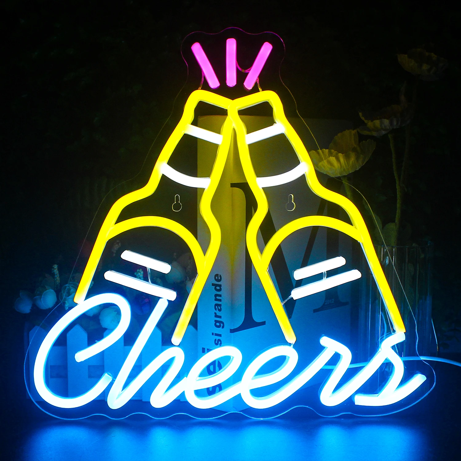 

Ineonlife Bar Cheers Neon Sign Bar Restaurant Store Wall Decor LED Light Custom Personalized Beer Bottle Led Sign Acrylic Lamps