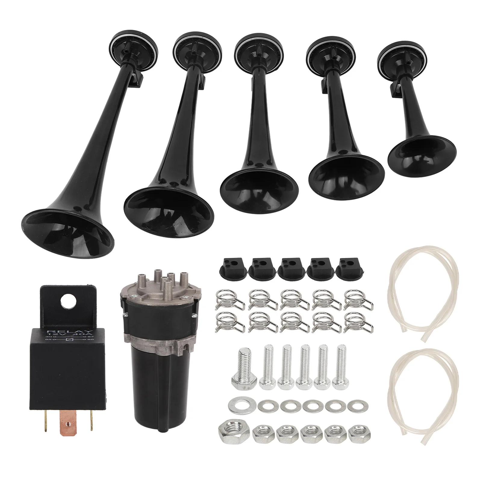 Electric Air Trumpet 130dB Super Strong Air Pressure 5 Trumpet Air Horn