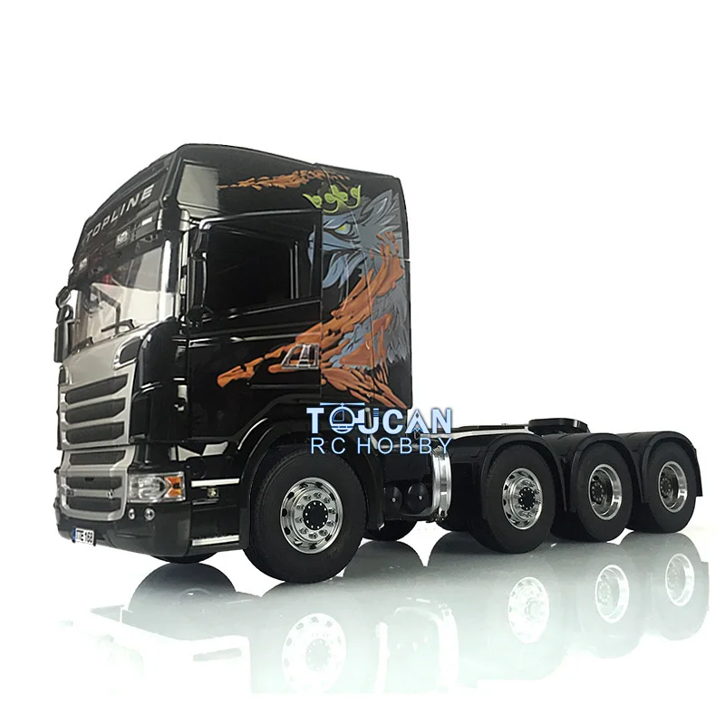 LESU 1/14 8*8 RC Tractor Truck Model Metal Chassis Painted Cabin Set Servo Motor Remote Control Vehicle Car for Boys Toys 4