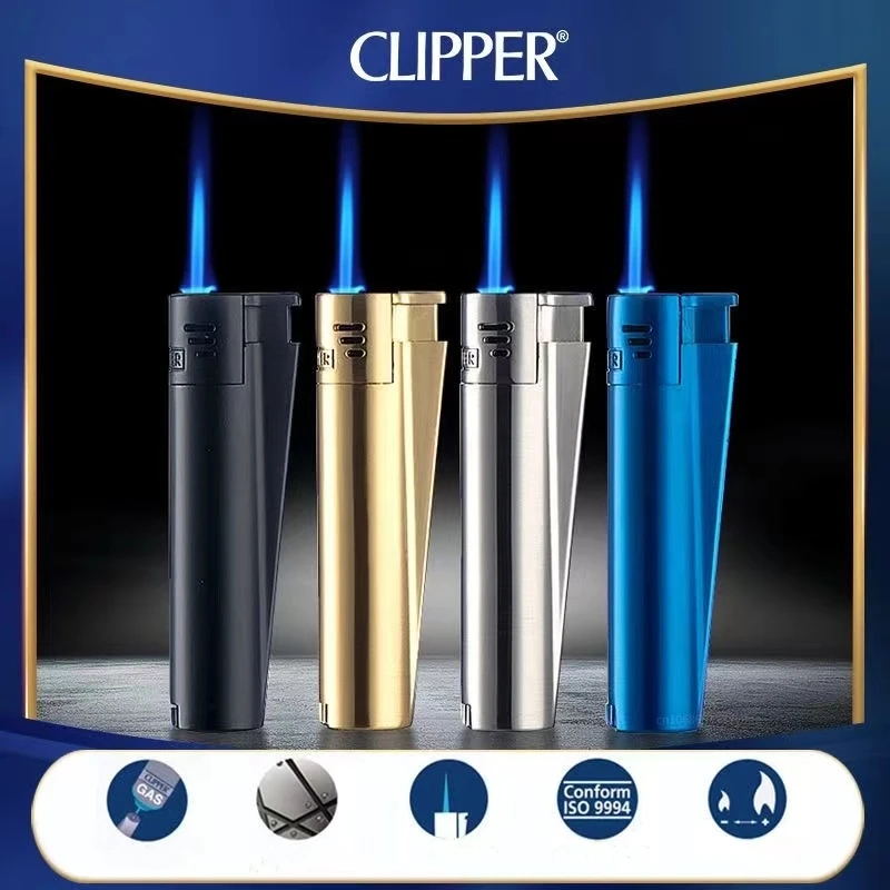 

Original CLIPPER Lighter Full Metal Material Windproof Jet Flame Torch Cigar Smoking Accessories Gadgets for Men Gifts No Gas