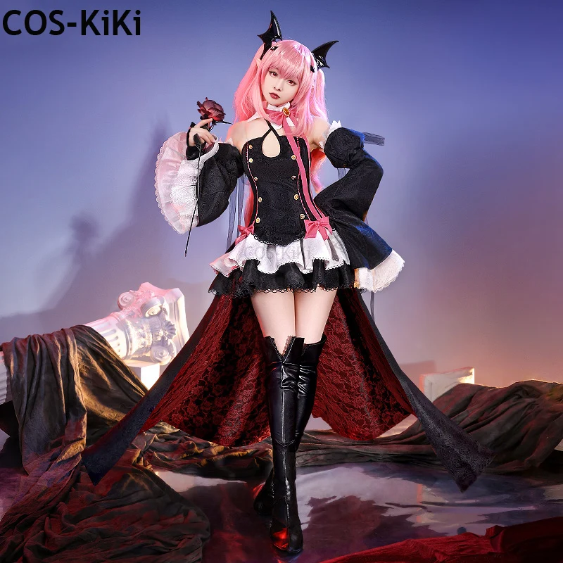 

Костюм для косплея COS-KiKi Seraph Of The End Krul Tepes, элегантное сексуальное платье, костюм для вечеринки на Хэллоуин, Женский костюм для ролевых игр