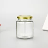 Hexagonal Glass Honey Jars with Gold Covers, Sealed Glass Bottle, Wedding, Birthday Party, Return Gifts, 280ml, 10 Units 5