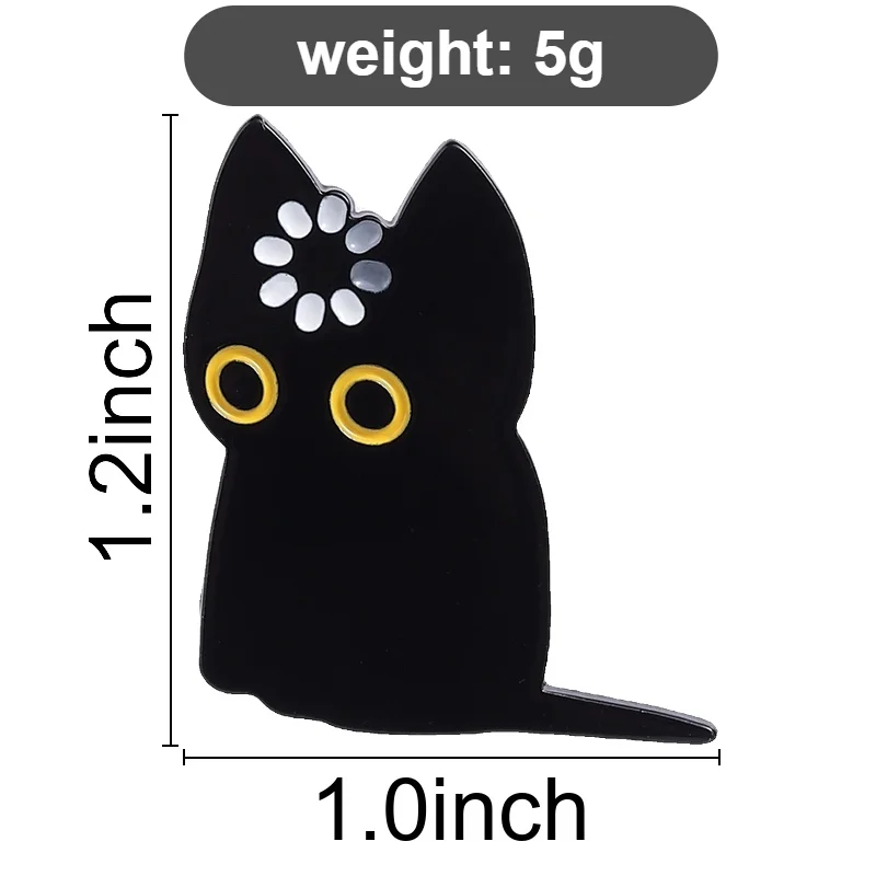 Lustige Emaille-Anstecknadel „Spiral Black Cat“ – Brain Crash Brosche, Meme-Katzen-Reversnadel für Rucksäcke, Schmuckgeschenke für Freunde – Detail 1