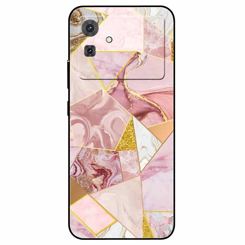 Floral Marble Silicone TPU Soft Phone Case with Cool Print Design