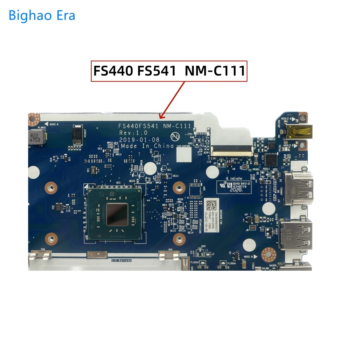 Placa-mãe Portátil para Lenovo Ideapad S14514igm S145-15igm N4000 N4100 N5000 Cpu Ddr4 Fs440 Fs541 Nm-c111 Fur: 5b20s4228 - Imagem 2