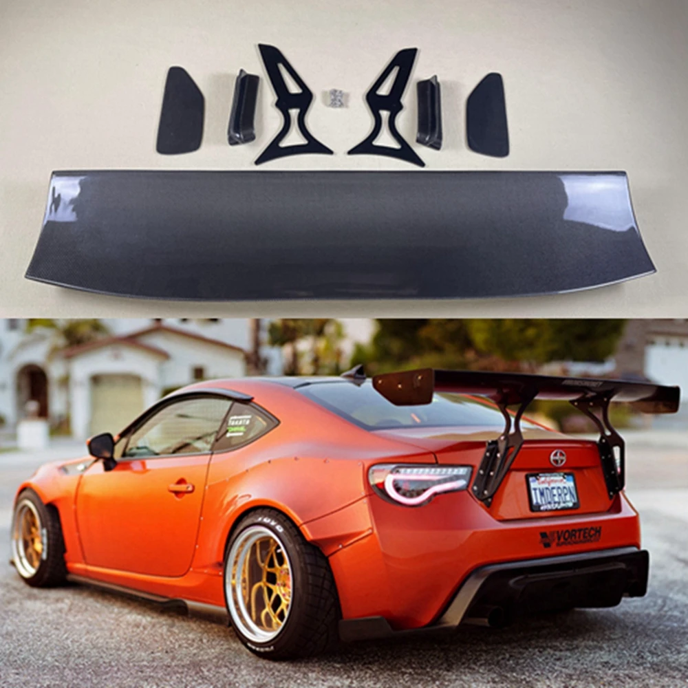 

Car-styling Unpainted FRP Carbon Fiber Forged carbon Material GT Style Rear Trunk Wing Spoiler for Subaru BRZ Toyota 86 GT86