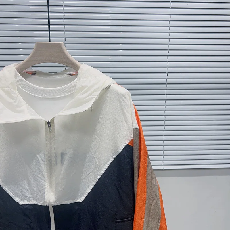2024 Summer New Trendy and Fashionable Loose Multi color Combination Sunscreen Clothing Ultra Thin Men's Skin Clothing