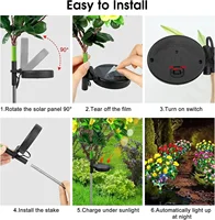 LED Solar Light Waterproof Azalea Solar Flowers Lamp Outdoor Decorative for Garden Yard Lawn Path Lighting Holiday Wedding Decor 5
