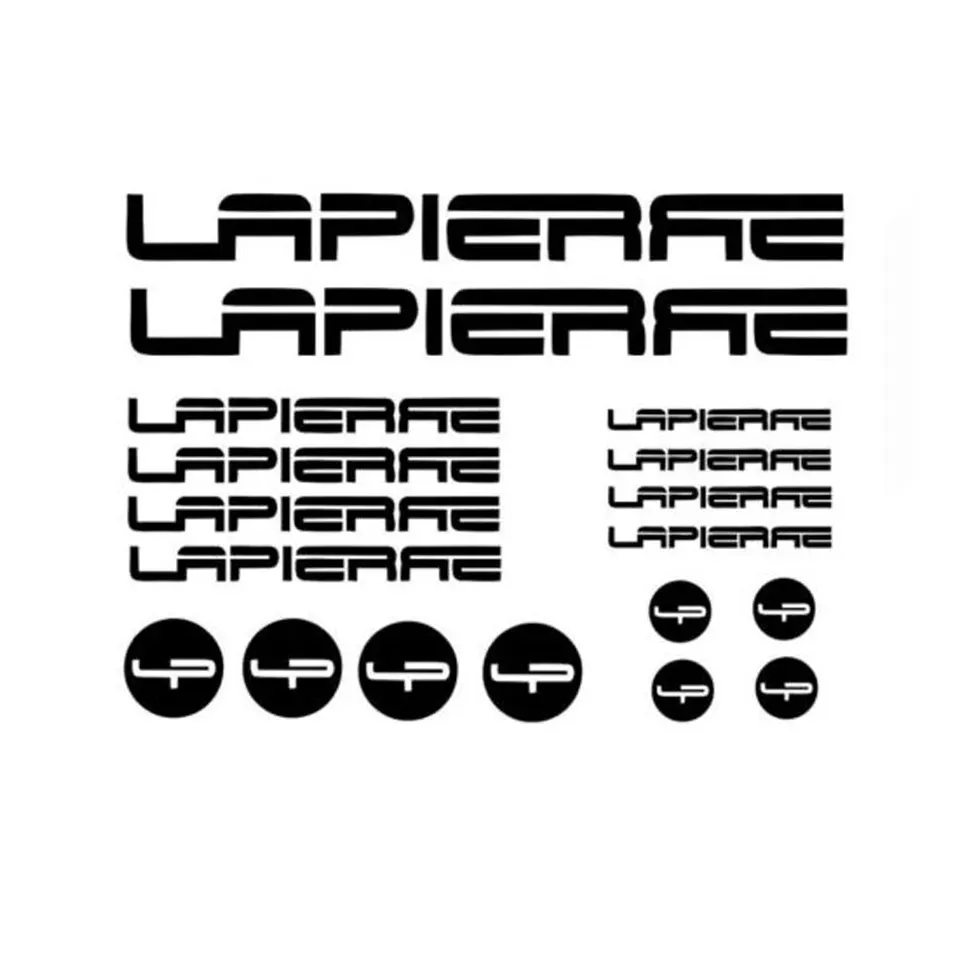 Kit Stickers Adhésifs Résinés 3D Lapierre - Noir Brillant, Générique, Neuf
