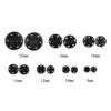 Snap Buttons Black Silver Metal Fasteners Press Button 8/12/16/18/20mm Iron Stud Plating Round Button Garment Sewing Accessories 4