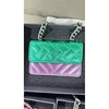 K G eagle head bag mini bag  thread color block glossy surface card holder one-shoulder crossbody chain bag for women 6