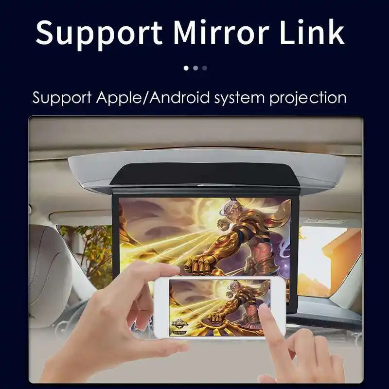 13.3 Inch/15.6 Inch 1920*1080 Roof Ceiling Monitor IPS Touch Screen Android12 Multimedia Video Player Mirror Link Remote Control - Image 4