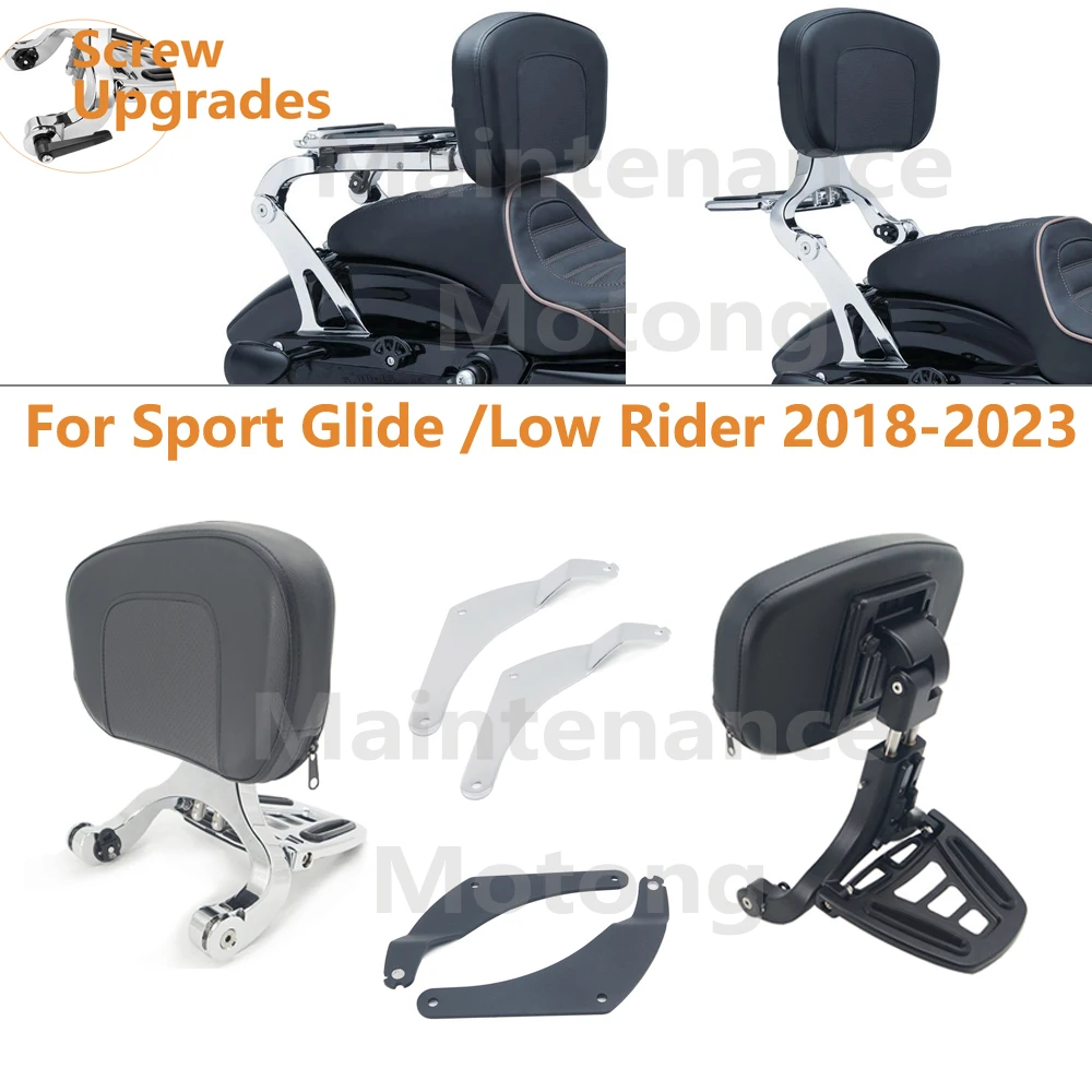 Moto Multiuso Driver E Schienale Passeggero Per Harley Flsb Softail Sport Glide / Fxlr Softail Low Rider 2018-2023
