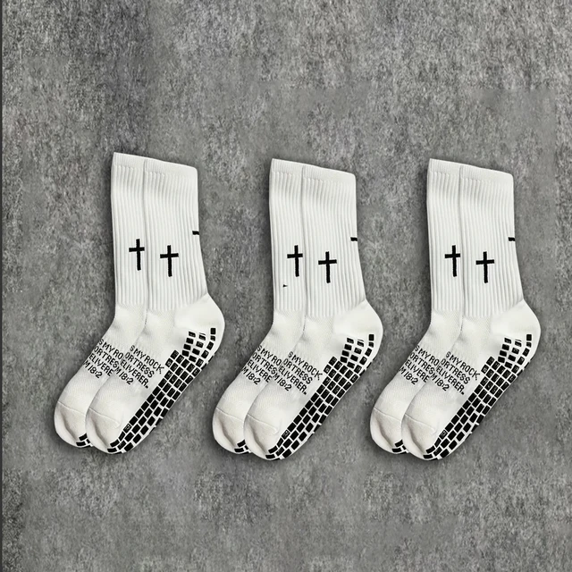 3 Pairs Men Women Football Socks Wear-resistant Towel Bottom Sports Socks Suitable for Football Riding Rock Climbing Running 3