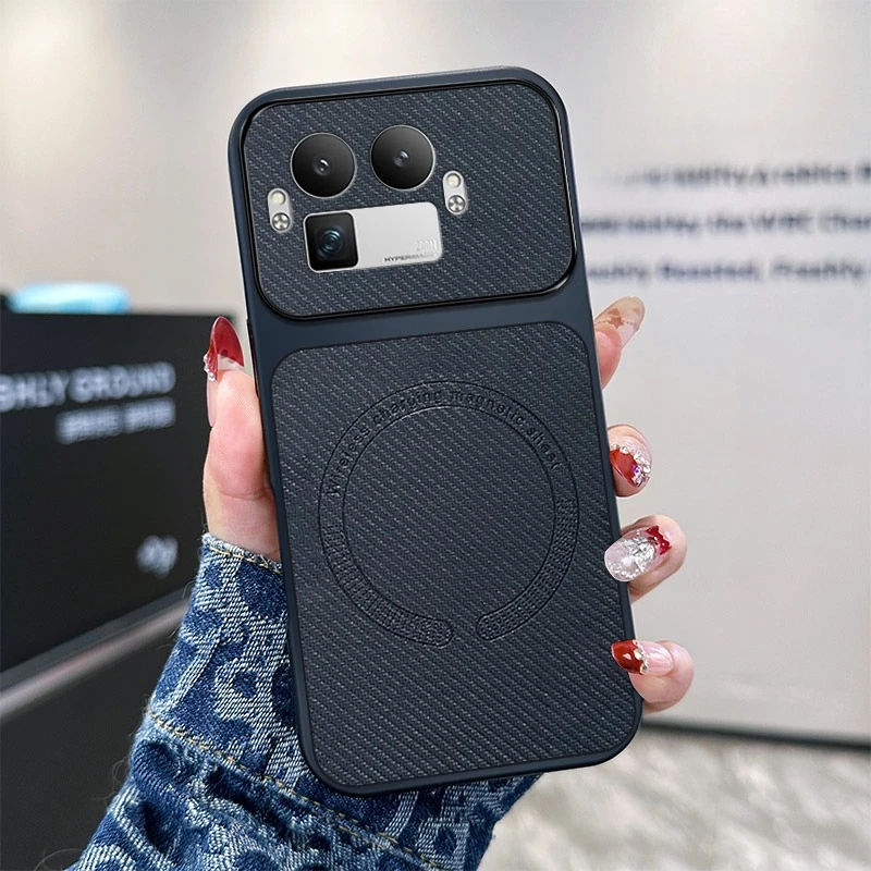 Ultra-Thin PU Leather Magnetic Anti-Drop Case with Wireless Charging Compatibility