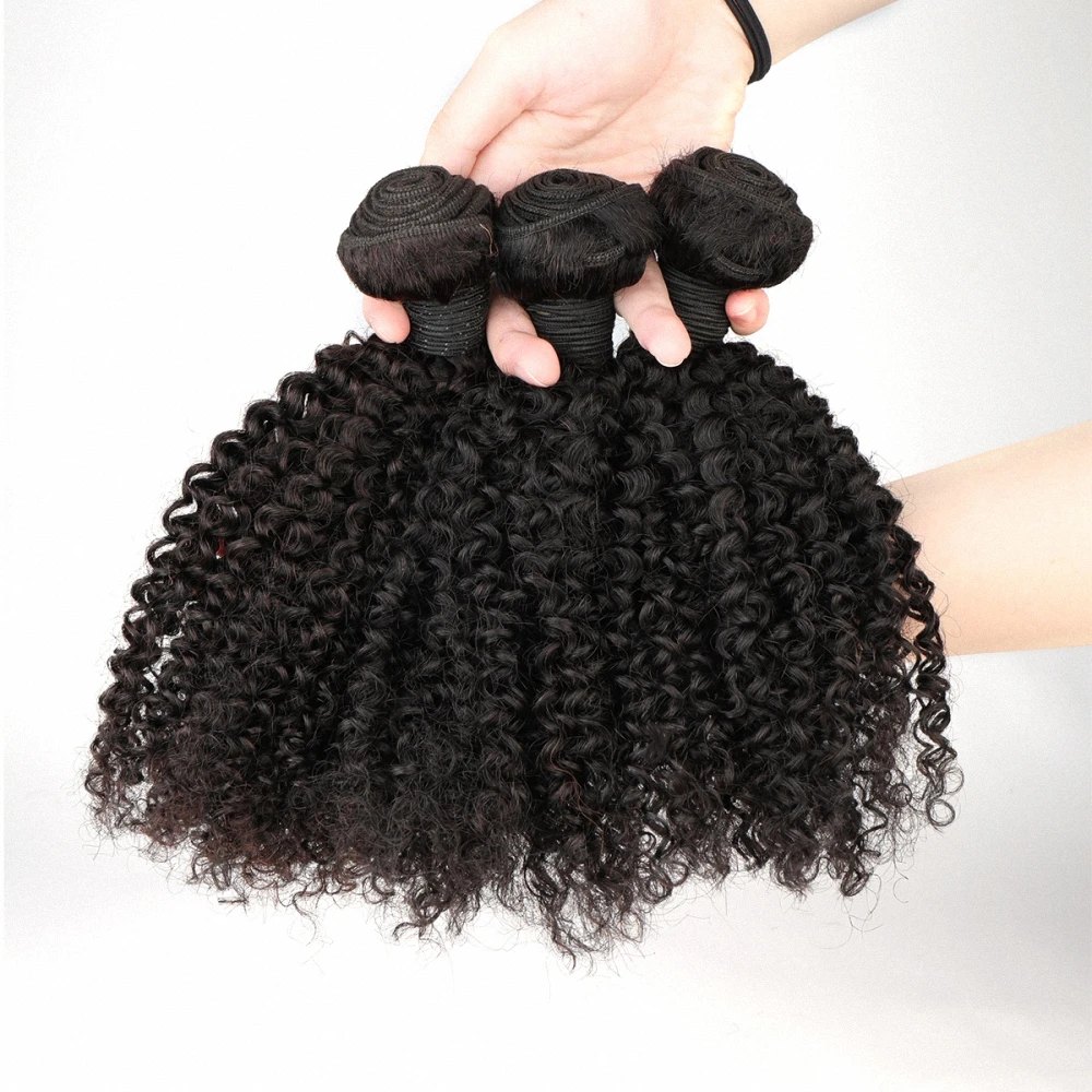 Deep Wave Brazilian Hair Weave Bundles 3 PCS Natural Color Human Hair Bundles Baby Deep Weaving Remy Bundle Extension