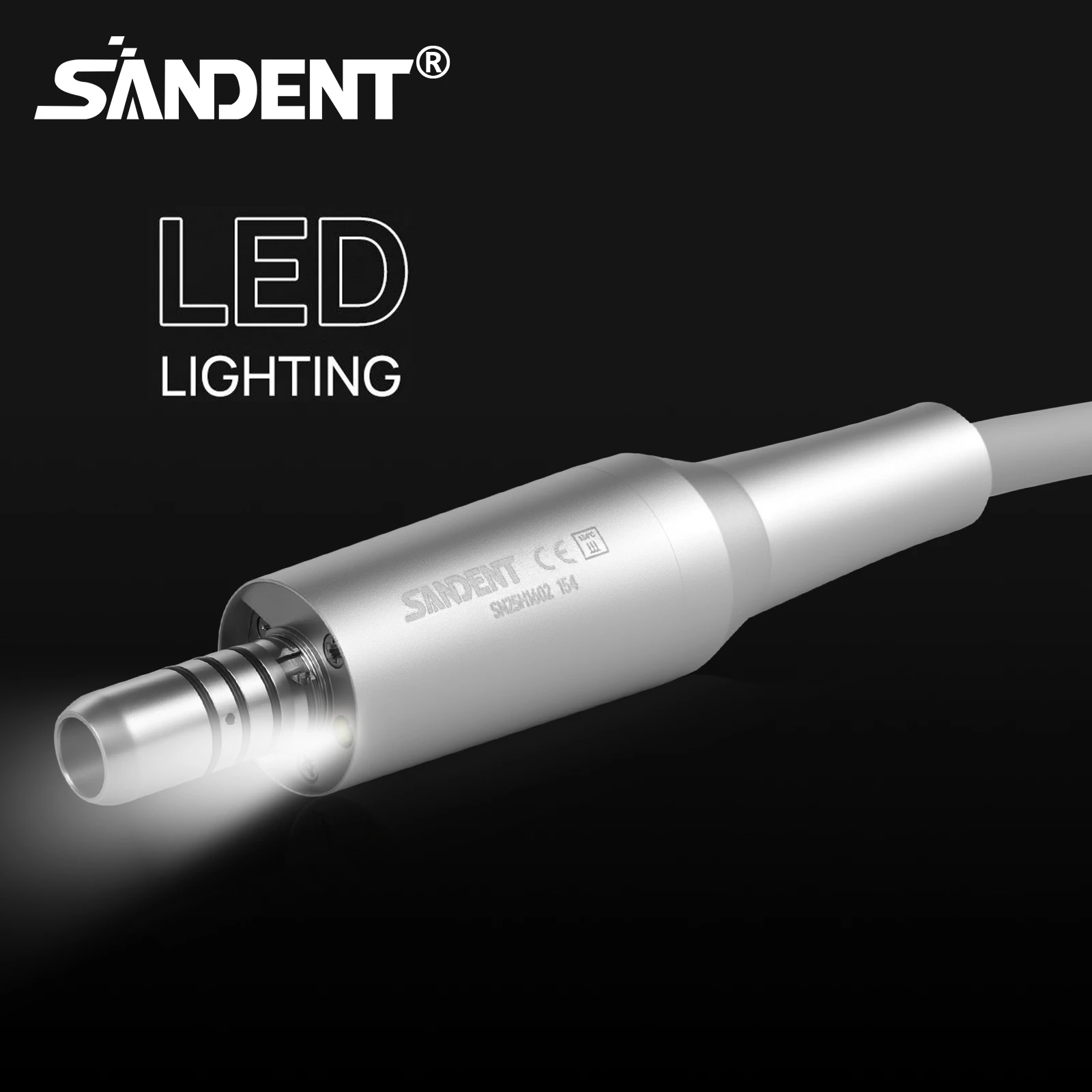 SANDENT Dental LED Brushless Electric Micro Motor 40K RPM E-Type Vector Control System with Water Tank For Practice Surgical