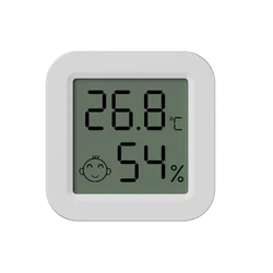 Smart Mini LCD Temperature and Humidity Sensor with Bluetooth App Control (TJ05F)