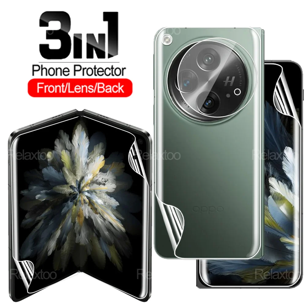 

Складная защитная пленка 3 в 1 для Oppo Find N3 5G, передняя и задняя Гидрогелевая пленка для камеры Appo Orro FindN3 N 3 3N OppoFindN3 2023