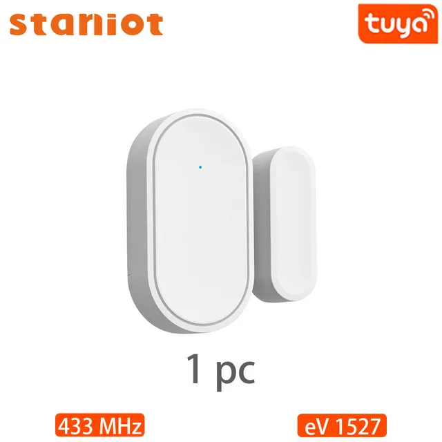 Staniot DS030 Tuya 433mhz Alarm Accessories Smart Remote Control Wireless Door and Window Alarm Sensor Door Open/Closed Detecors 13-DS030-1pc