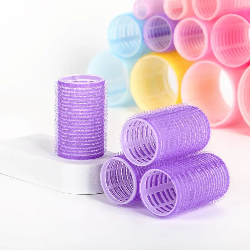 6pcs Self-Grip Hair Rollers Heatless Hair Curler No Heat Bangs Volume Self-adhesive DIY Curler Styling Tools