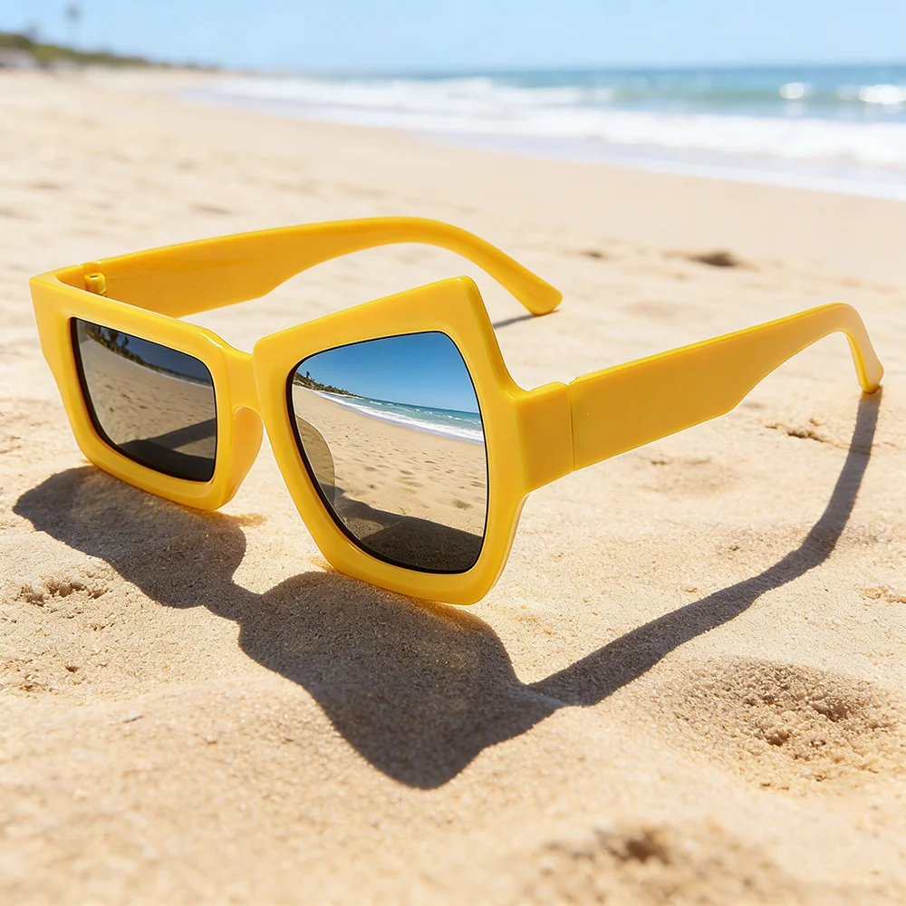 Eyebrow Sunglasses Women Men Polygon Vintage Brand Designer Square Sun Glasses For Women Shades Female Eyewear Unisex Glasses
