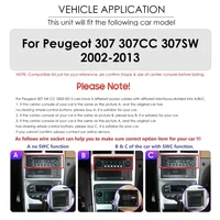 Hizpo-Autoradio CarPlay Android, Navigation GPS, RDS, DSP, 4G, BT, 2DIN, Limitation, 9 ", KIT 307, 307CC, 307SW, 2002 - 2013 5