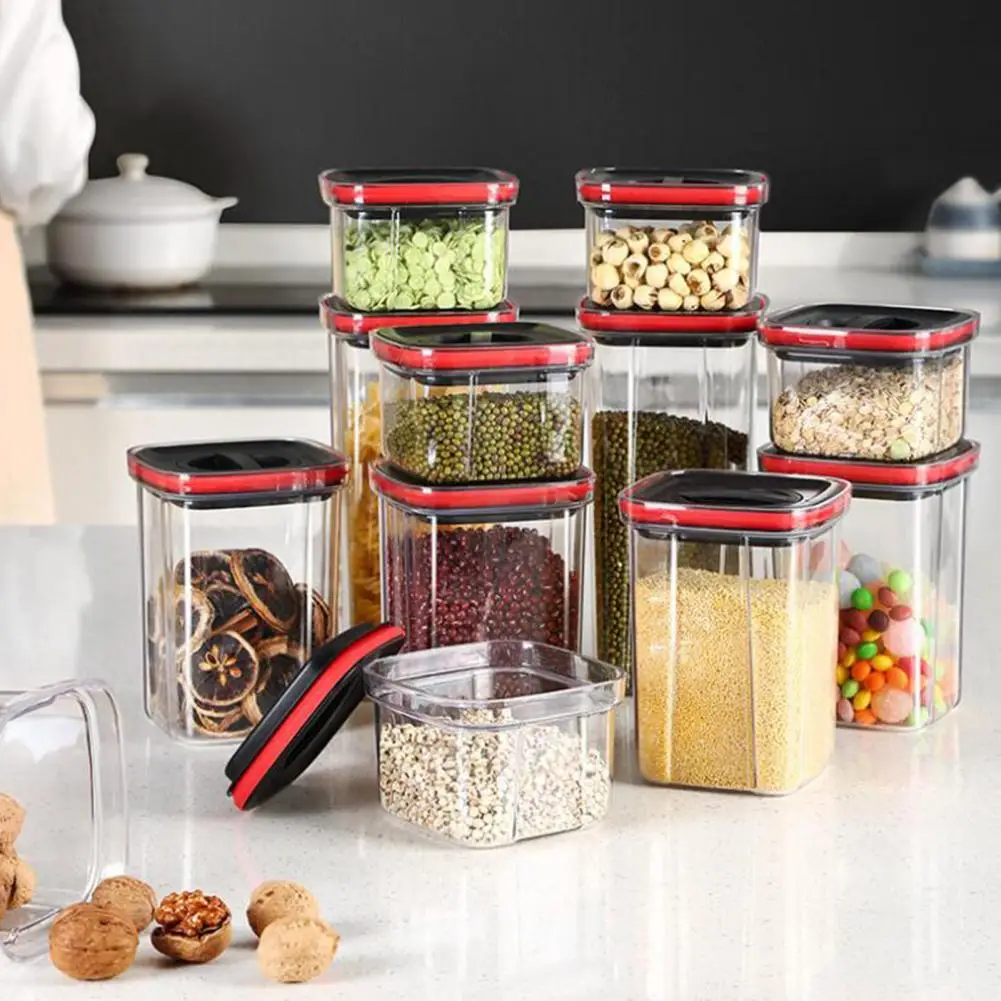 Kitchen Organizer Sealed Food Container Capacity Transparent Airtight Cereal Storage Box Organize Kitchen with This Sealed