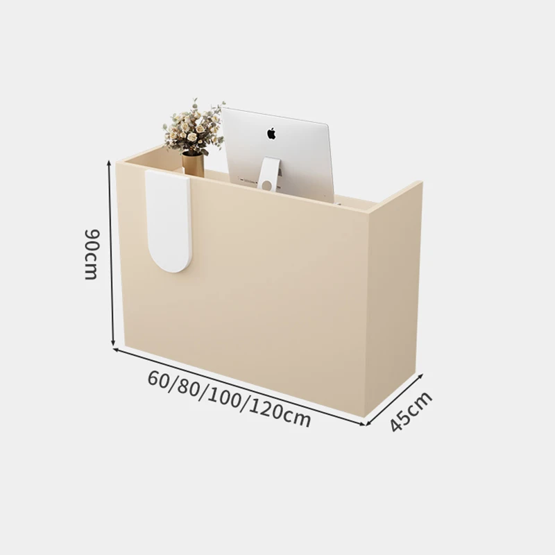 White Counter Reception Desks Minimalist Small Bar Design Office Reception Desks Front Modern Mostrador Commercial Furniture