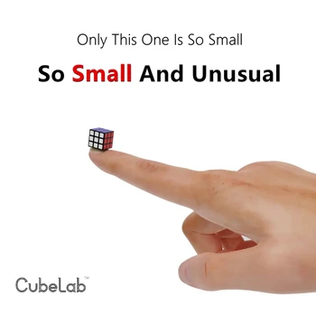 Cubelab 1cm Mini Magic Cube Tiny 3x3 Professional 1 CM Speed Cube Magic Cube Puzzle Blue Pink Black Toys For Children Kids Gift 1