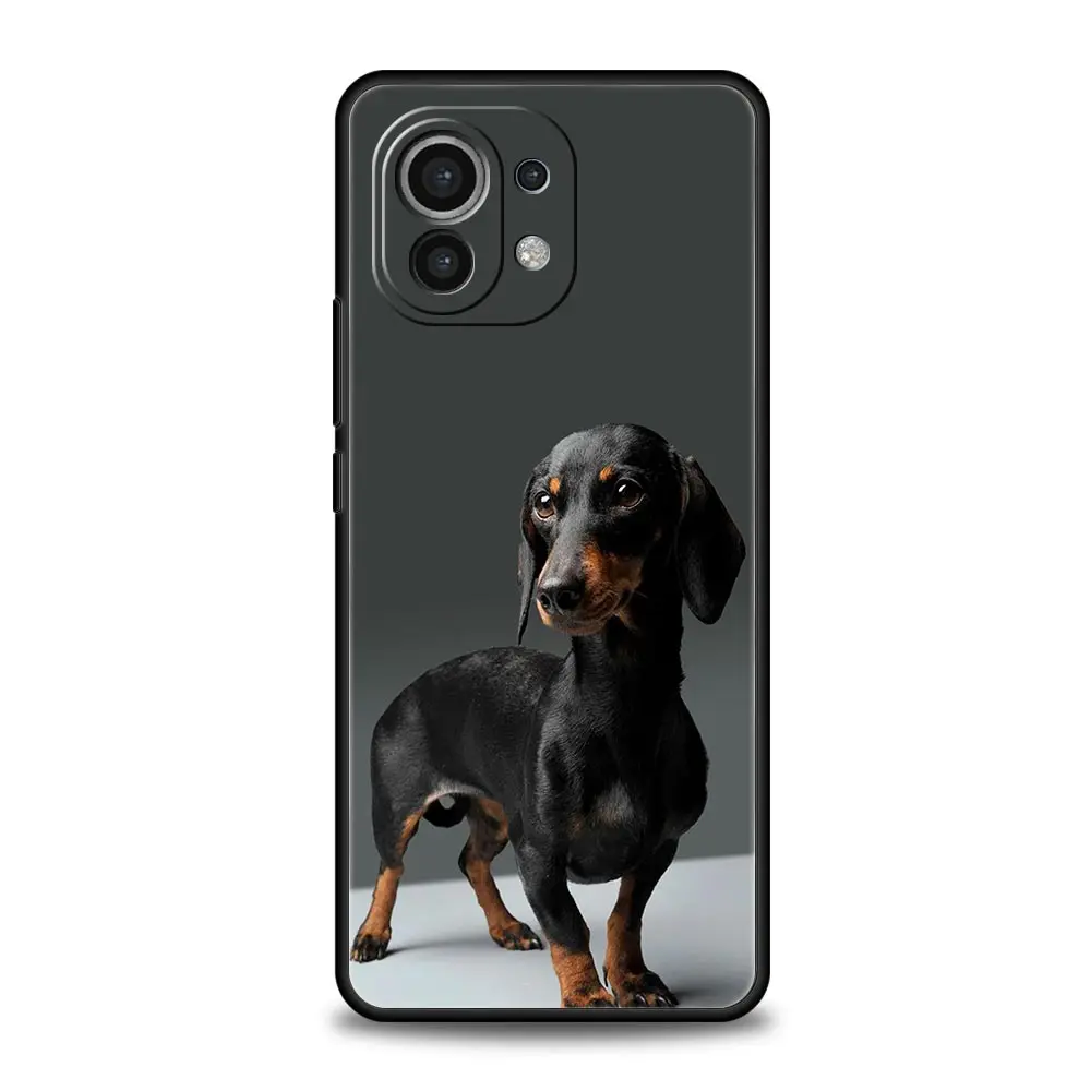 Dachshund Silhouette Dog Soft Phone Cover - Cute Animal Design