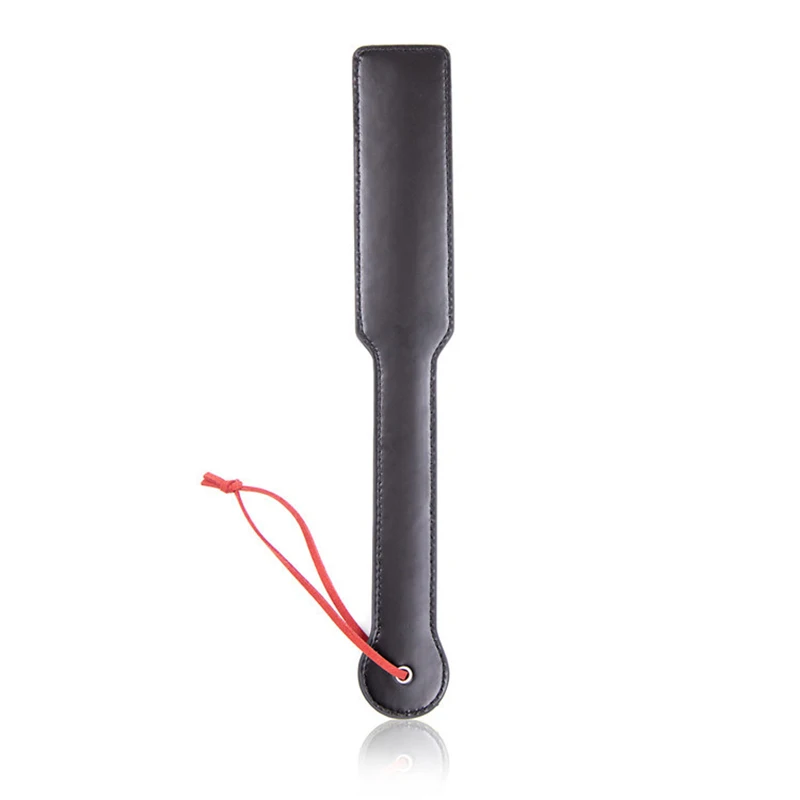 34cm Red Or Black Plush And Leather Paddle Riding Crops Flogger Horsewhips Spikes Spanking Paddle Slapper 2