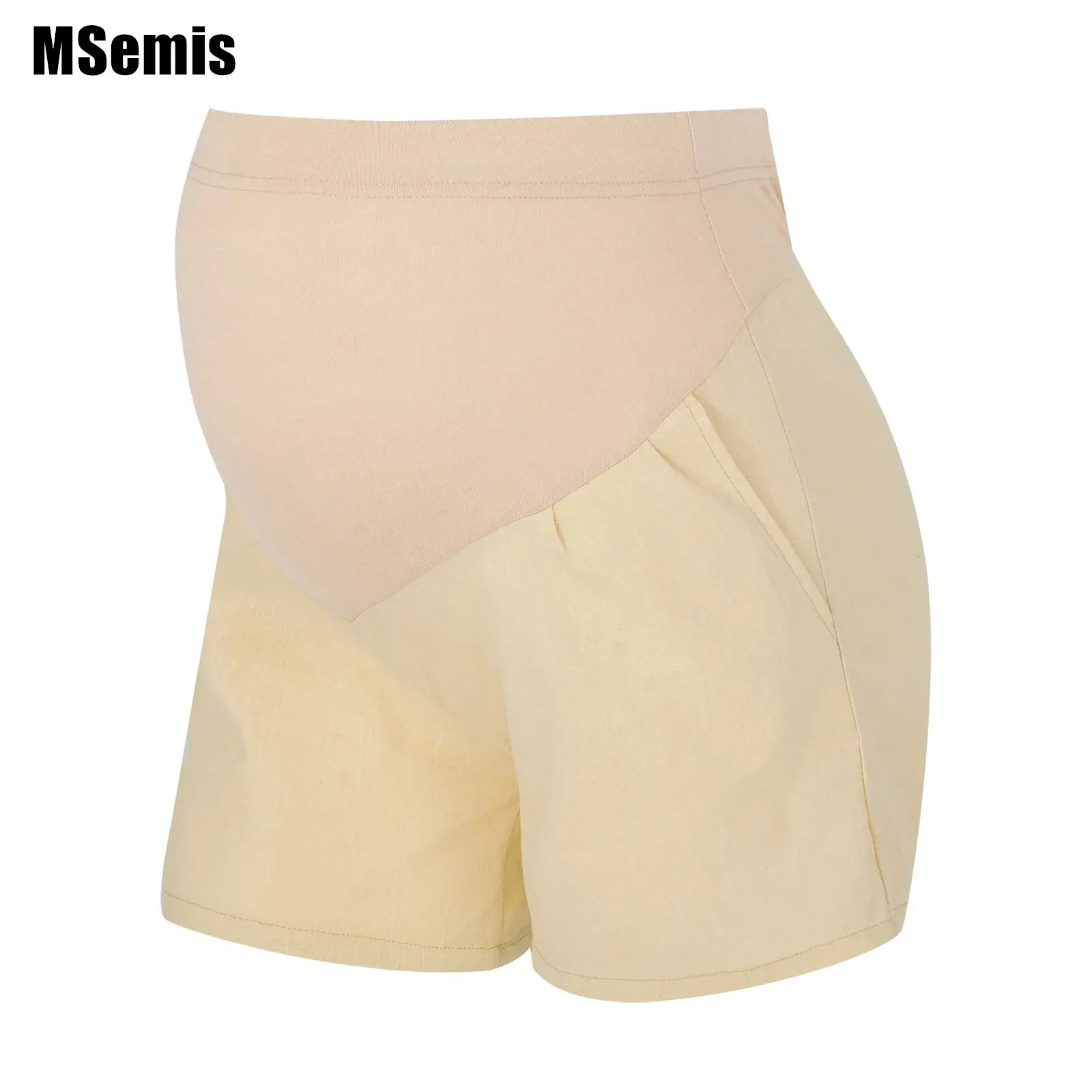 

Maternity Clothes Casual High Waist Belly Support Pregnancy Shorts Summer Belly Patchwork Bottoms Pregnant Women Short Pants