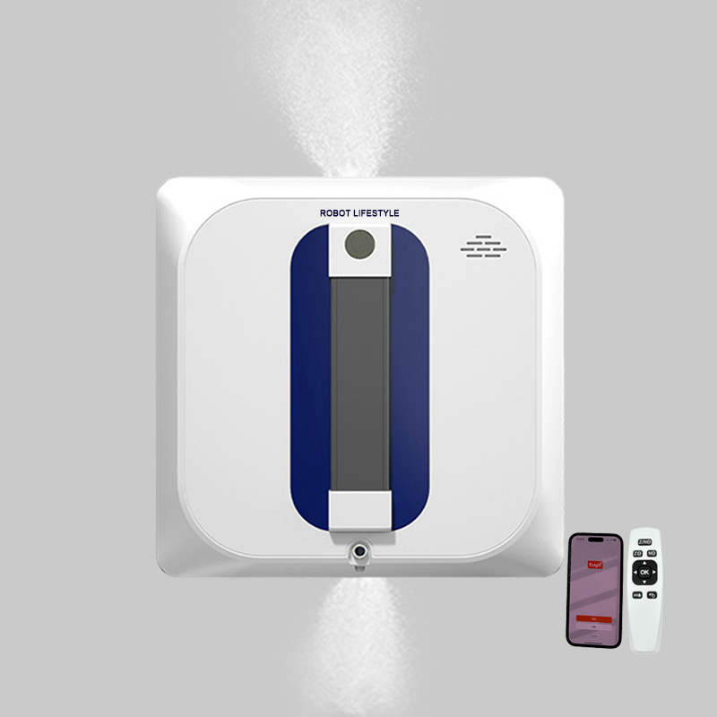 2024 Robot Lifestyle Robotic Window Cleaner RL4136, Fixed-point Cleaning, Spray Water, Tuya APP Voice Speech, Edge Detective