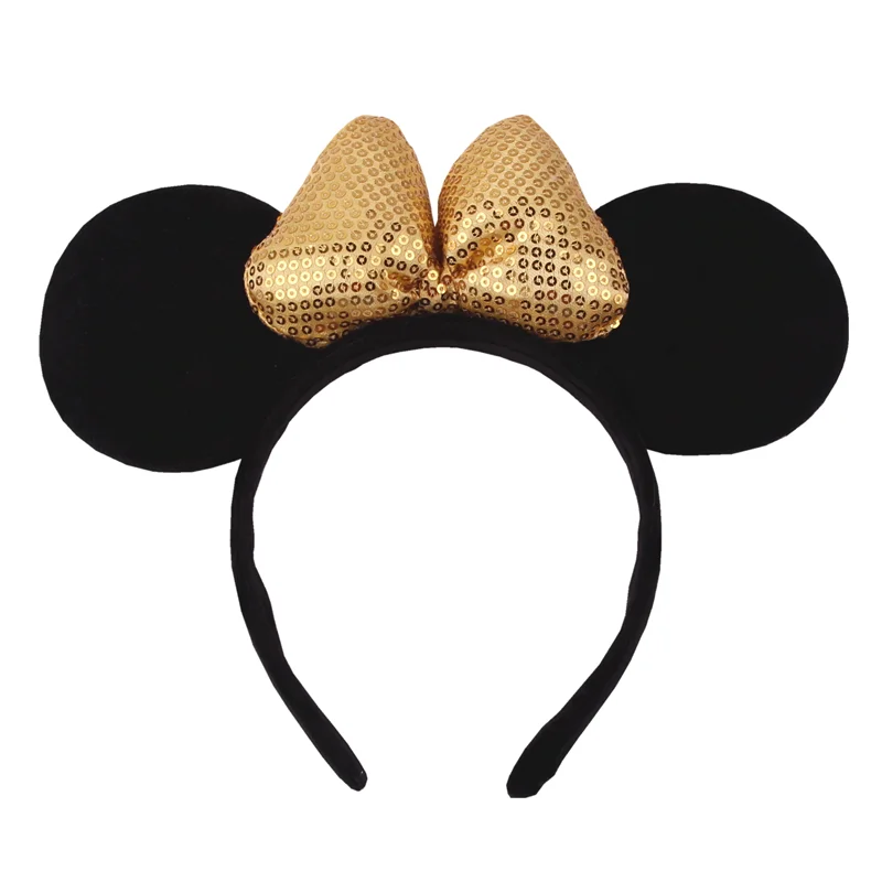 Sparkling Polka Dot Bow Mouse Ears Headband for Girls - Festive Party & Travel Hair Accessory