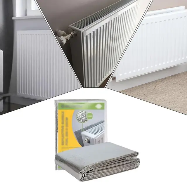 ฟอยล์สะท้อนความร้อน ฟอยล์ความร้อน ไอความร้อน Barrier 16 ฟุต X 24 นิ้ว อลูมิเนียมฟอยล์สองด้าน ฉนวนกันความร้อน หม้อน้ําฟอยล์ 1