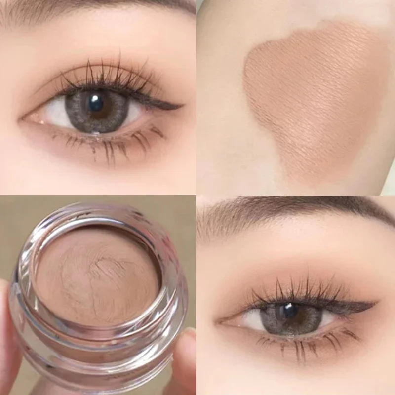Peach Pink Eyeshadow Cream Waterproof Matte Silky Smooth Eye Shadow Pigment Monochrome Long Lasting Nude Brown Eyeshadow Makeup eye shadow