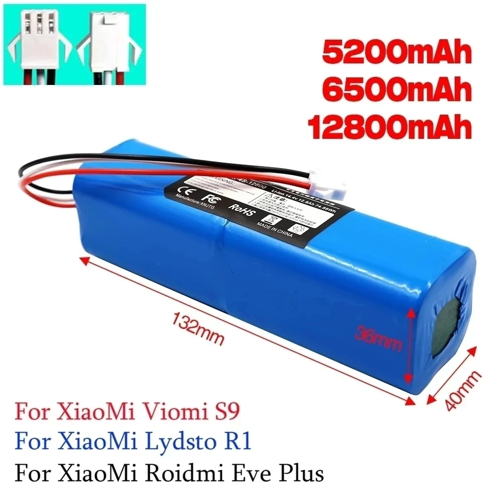 

Original Genuine For XiaoMi Lydsto R1 Rechargeable Li-ion Battery Robot Vacuum Cleaner R1 Battery Pack with Capacity 12800mAh