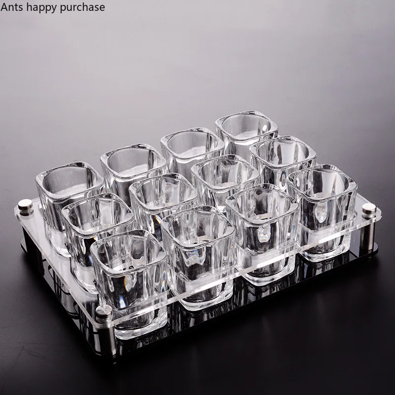 Acrylic Cup Holder White Wine Glass Set Shot Glass Set Cup Storage Rack KTV Bar Spirit Organizer Tumbler Holders