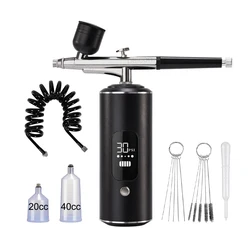 Portable USB Rechargeable Airbrush with Compressor (Black)