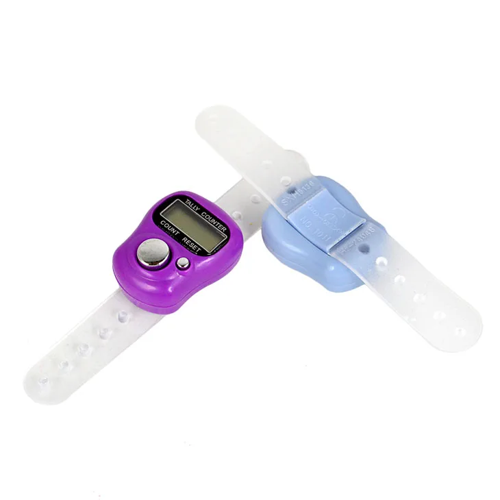Sewing Counter Mini Digit LCD Digital Golf Finger Hand Ring Stitch Marker Row Tally Electronic Counter Clicker For Sewing Knitting Weave Tool