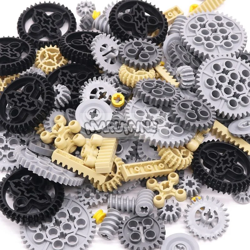 MARUMINE 120PCS MOC Technology Building Block Gear Rack Mechanical Bricks Parts Car Robat Accessories 32498 46372 32072 4716 2