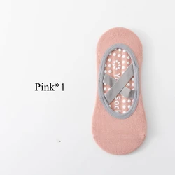 Women's Non - Slip Breathable Yoga & Pilates Socks - 3 Pairs - EU 35 - 40 (Pink 1Pair)