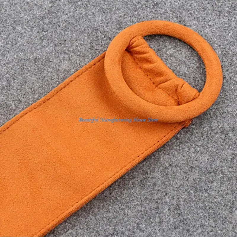 E56A Frauen Wildledergürtel für Kleider breiter Cinchs Gürtel formelle Vintage Chunky Belt Taille Wickelgürtel für Frauen Gürtel