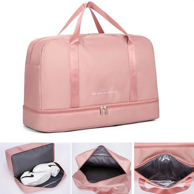 Men's Travel Yoga Gym Handbag Sports Fitness Shoulder Bag Waterproof Dry  and Wet Separation Luggage Pack for Male Women Female