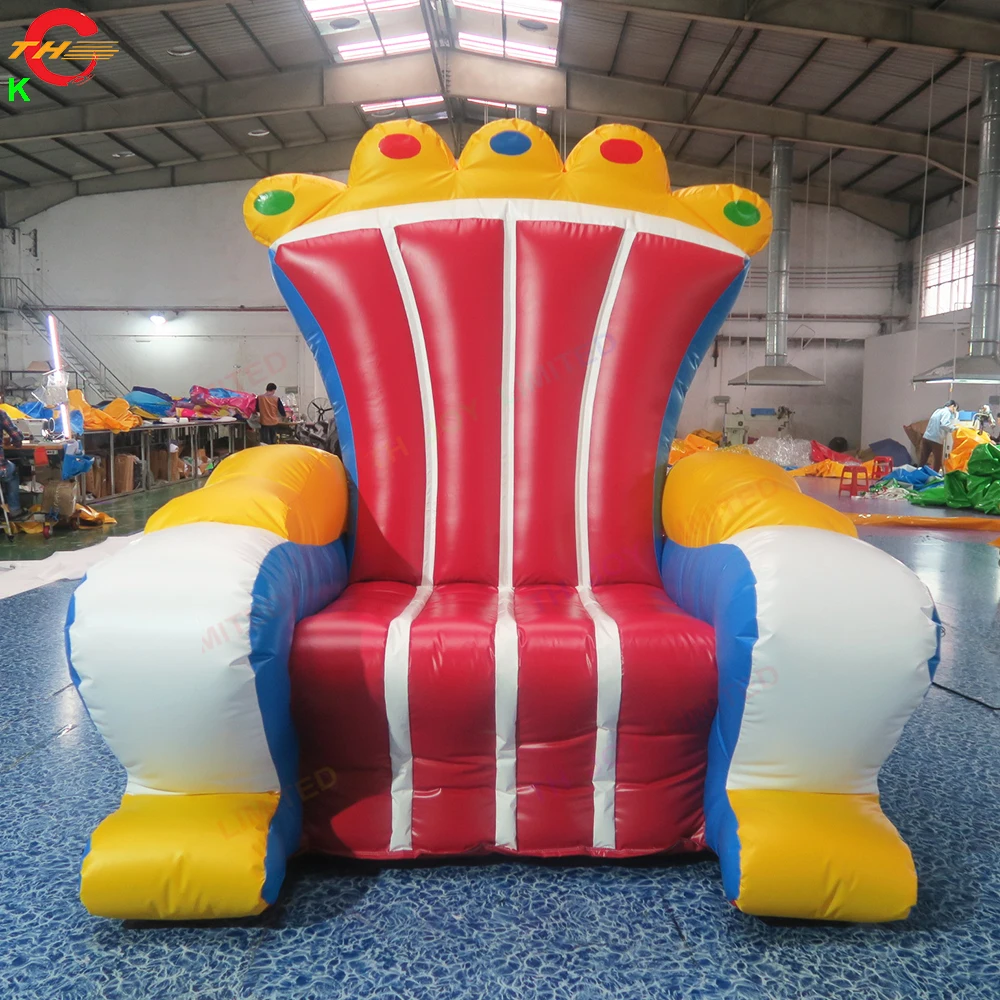 

Free Air Shipping 2m/3m Giant Inflatable King Throne Chair Kids Adult Birthday Party Blow Up Sofa for Sale