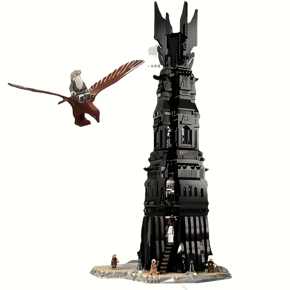 MOC Magical Rings Moc Building Block Creativity Movie Series Orthanc Tower Archi