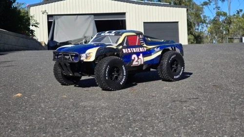 YSIDO 4 Stück 110 mm 1/10 Short Course Truck Reifen Reifen Rad mit 12 mm Sechskant für Slash Arrma Senton HuanQi 727 Vkar 10sc Hpi Rc Auto – Detail 7