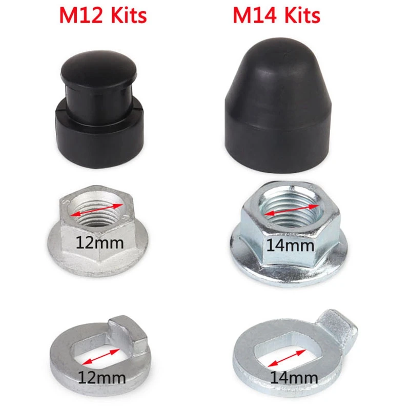 Ebike Hub Motor Axle Lock Nut and Spacer Set